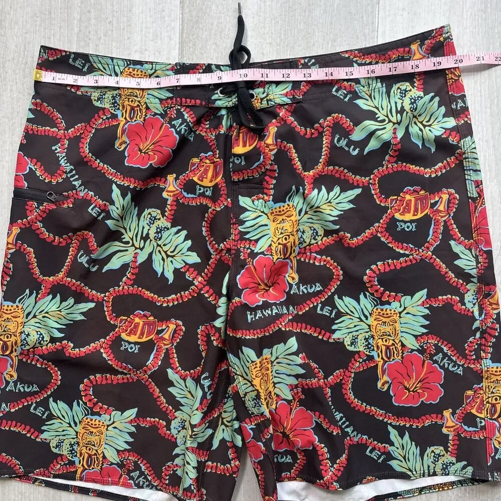 KAHALA Men’s Sz 38 Hawaiian 4-Way Stretch Boardshorts Swim Trunks